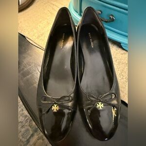 Tory Burch Black Patent Leather Flats